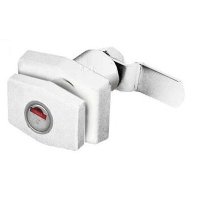 SERRURE PUSH HEXAGONALE BLANC - RAL 9001- AVEC CLEFS ET BARRILLET - - TRIGANO