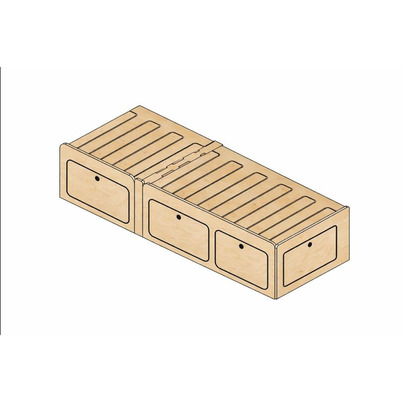 Lit plumard modulable en bois de peuplier – 120x190 - Robuste, léger et compatible tous vans -  - LIBERTY VAN