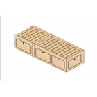 Miniature Lit plumard modulable en bois de peuplier – 120x190 - Robuste, léger et compatible tous vans -  N° 0
