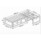 Miniature Lit plumard modulable en bois de peuplier – 120x190 - Robuste, léger et compatible tous vans -  N° 6
