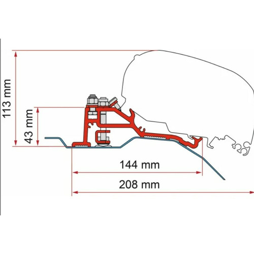 Kit adaptateur F80 – Ducato H2 Skyroof - FIAMMA Kit adaptateur F80 – Ducato H2 Skyroof - FIAMMA