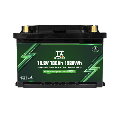 Batterie au lithium IA (sous siège) SERIES LiFePO4 12 V 100 Ah Smart BMS avec Bluetooth - IDEALAKKU