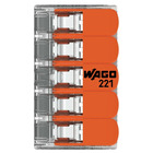 Miniature Borne de raccordement 5 câbles avec levier - A L'UNITE - 221-415 - WAGO N° 4
