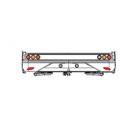 PARECHOC ARRIERE GRIS/NOIR AVEC EMPLACEMENT POUR CAMERA DE RECUL - Challenger Sport Edition S194 de 2023 - TRIGANO