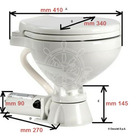 Miniature WC électrique compact 12V à broyeur – cuvette porcelaine, lunette  plastique Soft Close blanche –  OSCULATI N° 2
