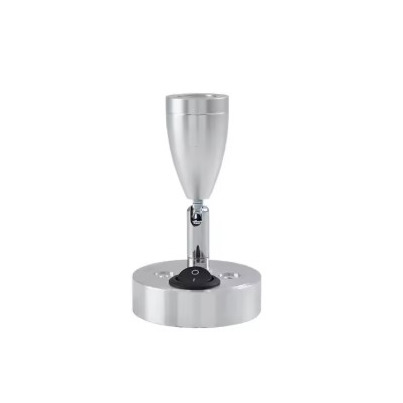 Lampe de lecture LED 12V avec interrupteur et tête orientable 360° - ARGENT - LUMIERE FROIDE