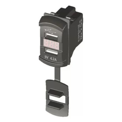 Prise double USB et voltmètre intégré - OSCULATI