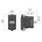 Miniature Prise double USB et voltmètre intégré N° 1