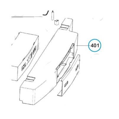 Bandeau accrochage porte gauche Noir/Gris pour réfrigérateur RML 8555- DOMETIC