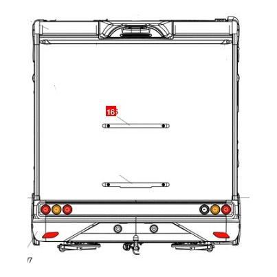 1 KIT PORTE VELO SUPPLEMENTAIRE - Bc98656B638 - EMBOUT PLASTIQUE - NOIR - TRIGANO