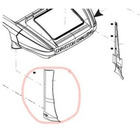 Miniature Pied de cabine châssis FIAT – Coté droit – BLANC 249 – Pour Challenger Profilé N° 1