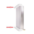 Rails de guidage pour porte de douche à enroulement, 1 jeu haut + bas - CARBEST