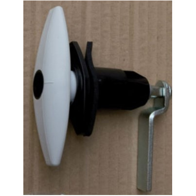  Serrure Push à Compression Longue Blanche RAL9003  - TRIGANO