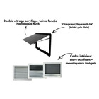 Miniature Baie projetable SQUARE en double vitrage acrylique – 700 X 400 - Store occultant + moustiquaire N° 4