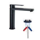 Miniature ROBINET MITIGEUR LINNEA L RACCORD TETINE 10/12mm - NOIR MAT - REICH N° 0