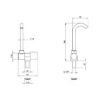Miniature Robinet laiton fixe d'eau froide - RB1486 - Ø32mm raccord 1/2 - CAN N° 1