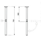 Miniature Pied de table pliant Astro 1 -  720 x 40 x 32 mm -  N° 1