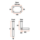 Miniature Pied de table pliant Star 7  - 355 × 380 × 32 mm  N° 1