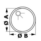 Miniature Evier rond en inox poli miroir - 385 x 180 mm  N° 1