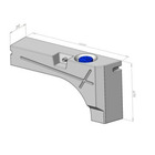 Miniature Réservoir 112 L spécial pour passage de roue arrière (côté gauche du véhicule)  - AVEC BUSE DE SORTIE  (Multi-véhicules) -  APLAST  N° 1