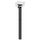 Miniature PIED DE TABLE - 7352 ILSE - 375/756 mm- DOUBLE PLATEAU PIVOTANT 360° - ANTHRACITE  N° 1