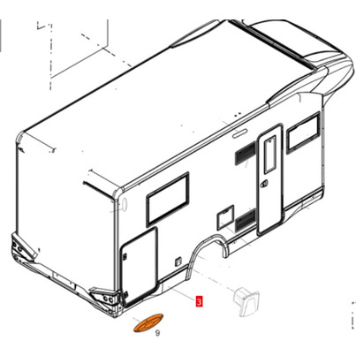 Bas de Caisse Arrière Challenger Droit pour 2020 Graphite 308