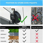Miniature Kit de support UNIVERSEL pour store de camping-car - 2 pièces - GRAFT N° 2