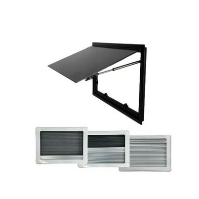 Baie projetable SQUARE en double vitrage acrylique – 500 X 350 - Store occultant + moustiquaire