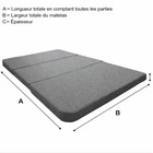 Miniature Matelas pour Lit NORMAL - 140 x 210 cm - 7 cm Mousse Haute Densité ( 28 kg/m³ ) + 3 cm Mémoire de Forme N° 2