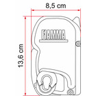 Miniature STORE F45S 2.6 METRES BOITIER TITANIUM TOILE DELUXE BLUE - FIAMMA N° 2