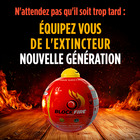 Miniature Pack Sécurité Incendie : Boule Extinctrice BLOCK'FIRE® + Support Mural Multidirectionnel - BLOCK'FIRE N° 1