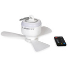 Miniature Lampe et Ventilateur de plafond nomade| 3 vitesses, Rechargeable & Télécommandé - CARBEST N° 0