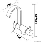 Miniature Robinet mitigeur rabattable Style série Black - OSCULATI N° 1