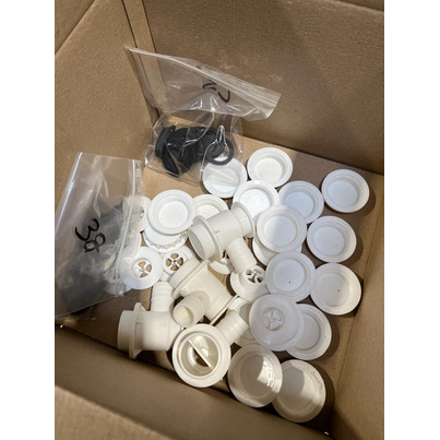 ATTENTION Produit imparfait | Bonde blanche siphon sortie diamètre 25 pour caravane et camping-car﻿ - ZADI (JOINTS EPAIS)