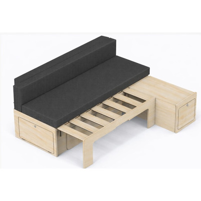 Matelas pour fourgon/van - Expert / Jumpy -   180 x 112 cm - 7 cm Mousse Haute Densité ( 28 kg/m³ ) + 3 cm Mémoire de Forme