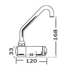 Miniature Robinet mitigeur rabattable Star - OSCULATI N° 1
