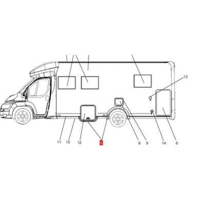 KIT 2 CARÉNAGES GAUCHE (COFFRE GAZ + ROUE) - AUTOSTAR P730 LC LIFT (2018) 