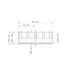 Miniature RACCORD DROIT DIAMÈTRE 40MM AVEC SUPPORT INTÉGRÉ - NOIR N° 1