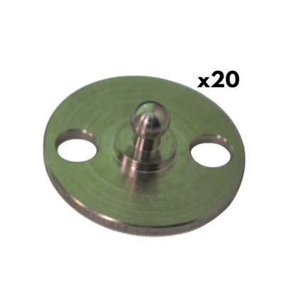 20 boutons-pression de fixation pour isolants Thermicamp - CLAIRVAL