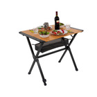 Miniature TABLE BAMBOU/ALU MENDOZA ENROULABLE -  80x60cm - CARBEST N° 0