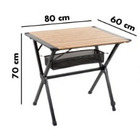 Miniature TABLE BAMBOU/ALU MENDOZA ENROULABLE -  80x60cm - CARBEST N° 7