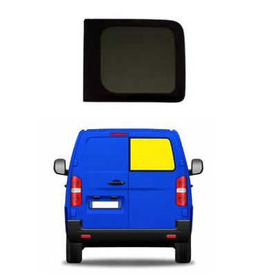 Baie fixe  - 675 x 495 mm   - PORTE ARRIERE DROIT EN VERRE SECURIT - JUMPY/ EXPERT APRES 2016
