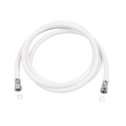 FLEXIBLE DE DOUCHE PLASTIQUE BLANC 2M  ( 1/2' X 1/2' )