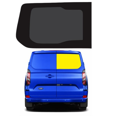 Baie fixe  -  775  x 472 mm  - PORTE ARRIERE DROIT EN VERRE SECURIT -  Ford Custom - Depuis 2024