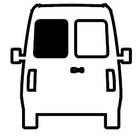 Miniature Baie FIXE pour porte arrière gauche pour MERCEDES SPRINTER 2007 - 2018 / VW CRAFTER de 2007 à 2016 - L3-L4-L5 - N° 2
