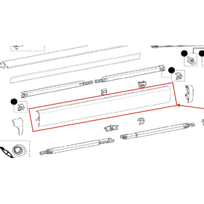 Barre de charge blanche 350 cm pour store 5200 - THULE