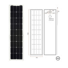 Miniature Panneau souple 12V I 70Wc I cellules Sunpower® back contact I Tedlar blanc I ETFE polymère - AVEC BOITE DE JONCTION AU DOS - ENERGIE MOBILE  N° 5