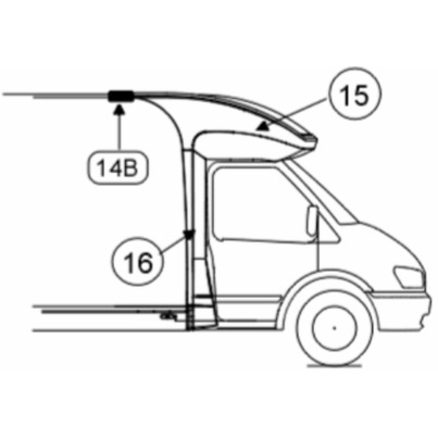 Montant droit pour CHAUSSON FLASH 2 DE 2008 - Repère 16