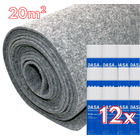 Miniature Pack Aménagement Intérieur : 20 m² de Moquette Extensible GRIS CLAIR + 12 Colles Spray Haute Performance N° 0