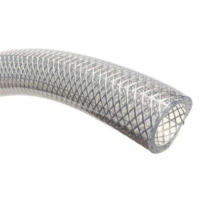 Pack Couronne 50 Mètres | Tuyau d'Eau Armé Transparent Souple Ø Intérieur 12 mm